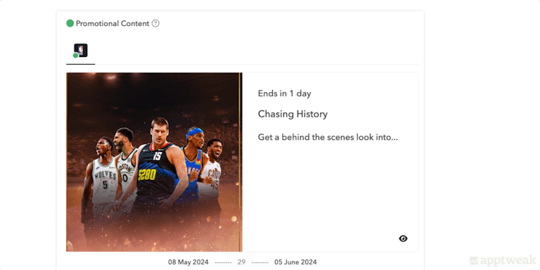 The official NBA promotes Chasing History on Google Play, a series that offers behind-the-scenes coverage of the NBA Playoffs and Finals