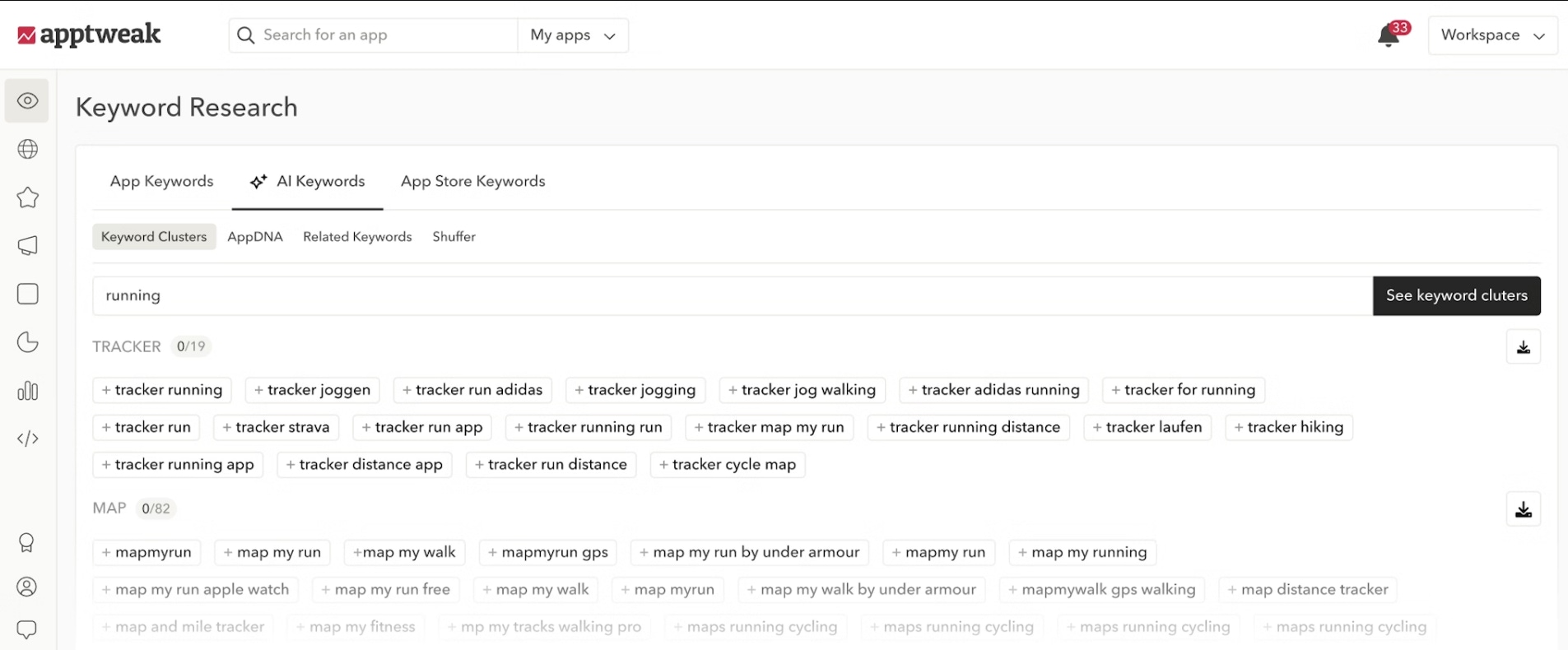 Easily perform Play Store keyword research in AppTweak